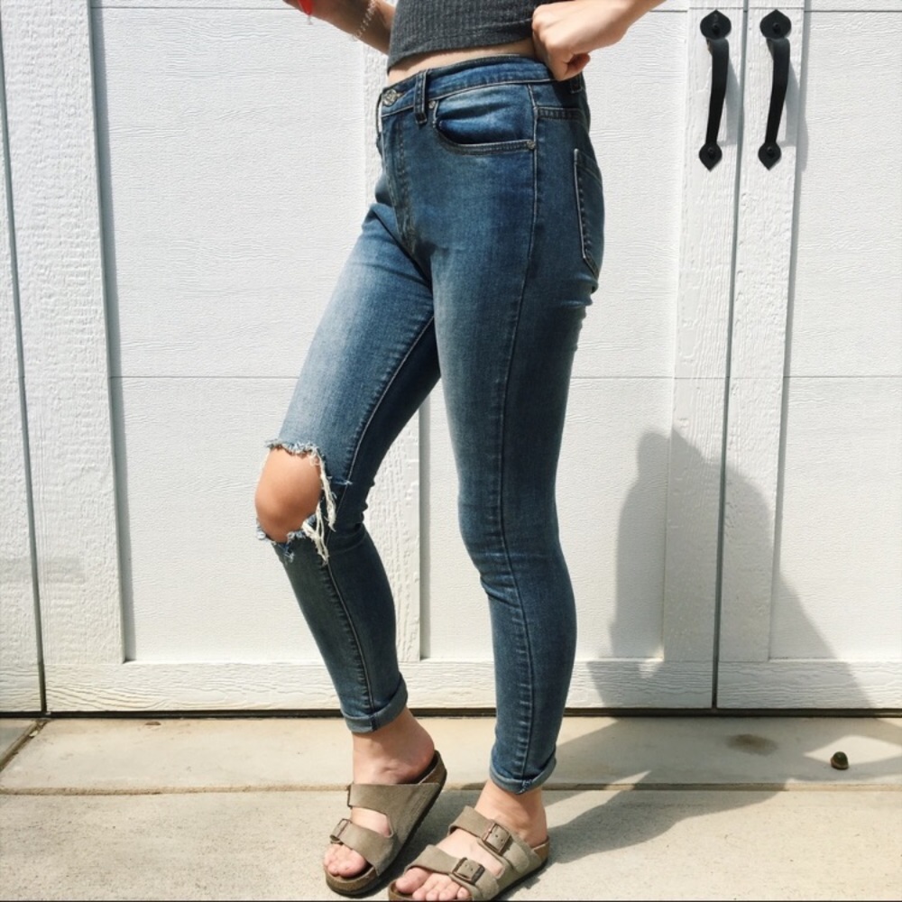 Unif destroyed skinny jeans